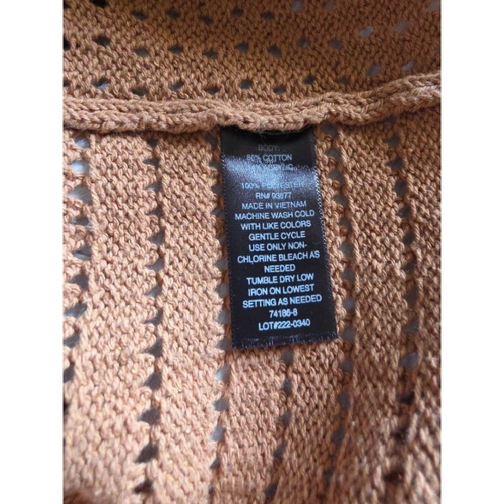 Worthington Women's Crocheted/ Sweater Brown Knitted Sleeveless Dress- S - Picture 8 of 10